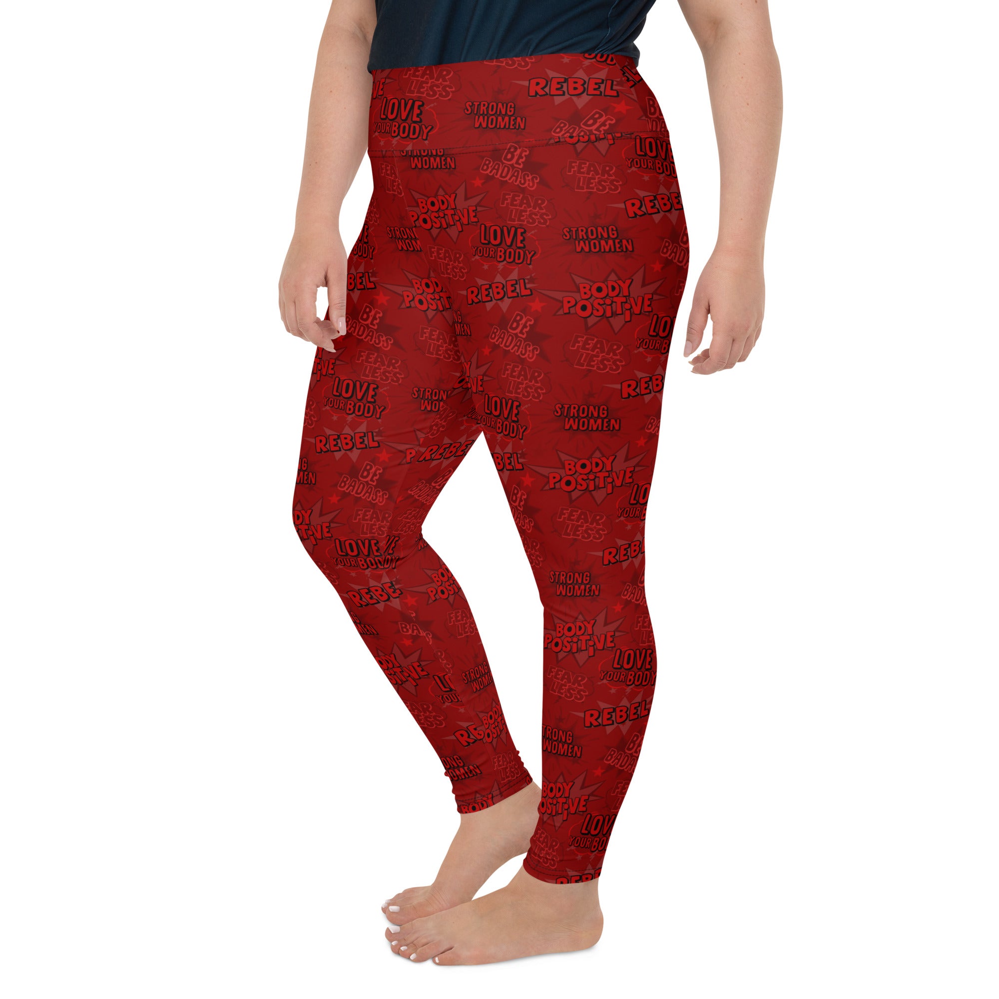 Empower Leggings in Crimson Red | Plus Size